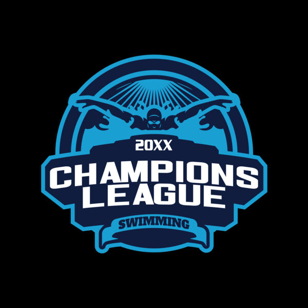Champions League Swimming logo template Thumbnail