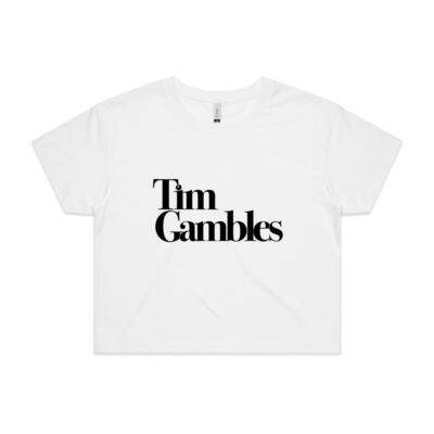 Tim Gambles Black Text - Womens Crop Thumbnail